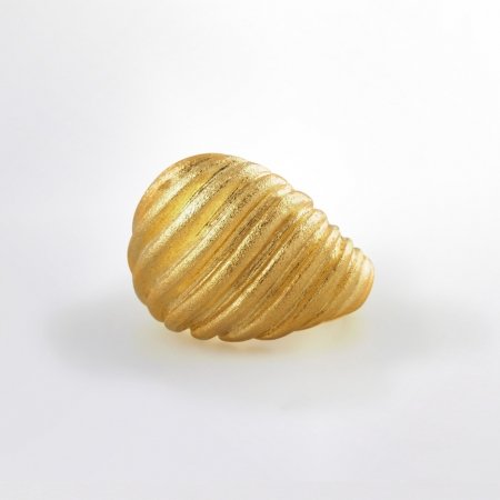 Claris Schmuckdesign Ring Groovey gelbvergoldet